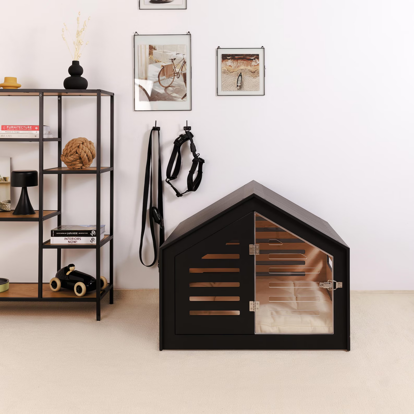 JUNJI Modern Design Dog Crate With Acrylic Door