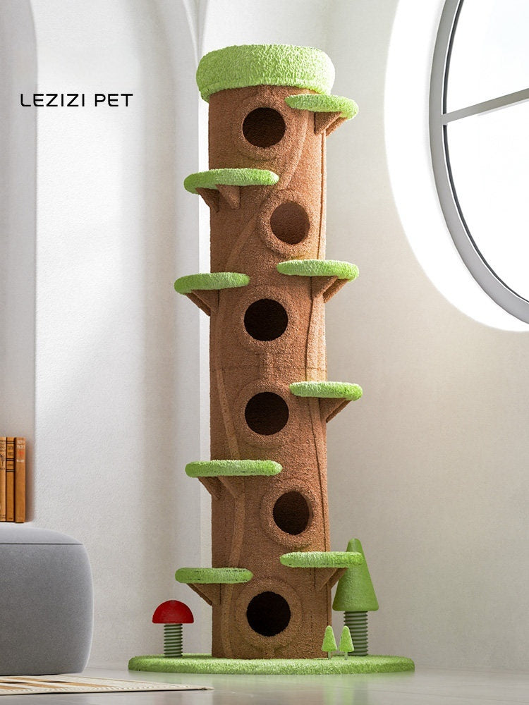 Modern Large Cat Tree Tower with Sisal Scratching Posts