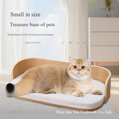 Pet Bed Sofa for Cats and Dogs, Removable and Washable Woodcrafted Cushion