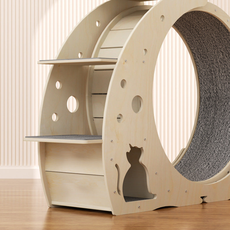 Luxury Modern Wooden Cat Exercise Wheel