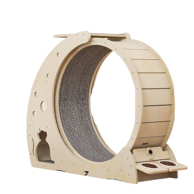 Luxury Modern Wooden Cat Exercise Wheel