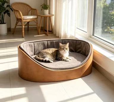 Soft Luxury Solid Dog Bed Washable Comfortable Eco-Friendly Pet Cushion All Season Use with Cartoon Style Packed in Carton