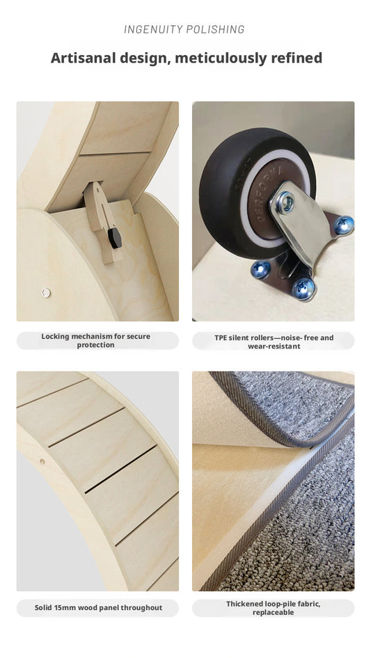 Luxury Modern Wooden Cat Exercise Wheel