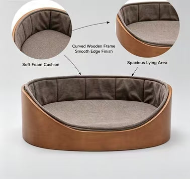 Soft Luxury Solid Dog Bed Washable Comfortable Eco-Friendly Pet Cushion All Season Use with Cartoon Style Packed in Carton